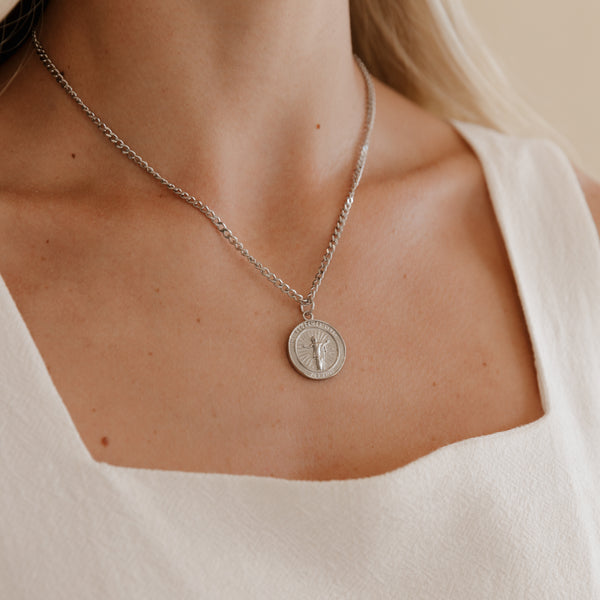 Silver My Redeemer Lives Necklace
