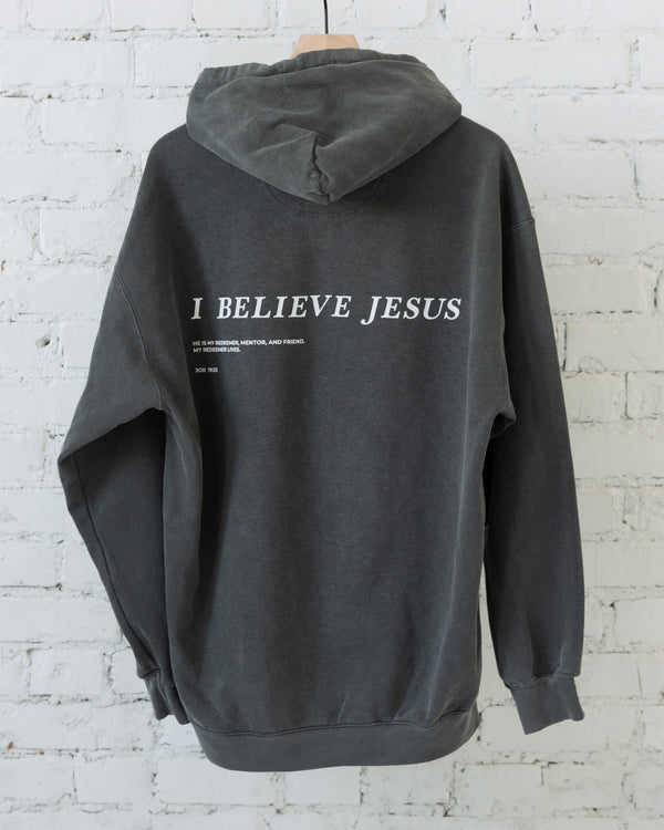 I BELIEVE JESUS - Grey HeavyWeight Hoodie
